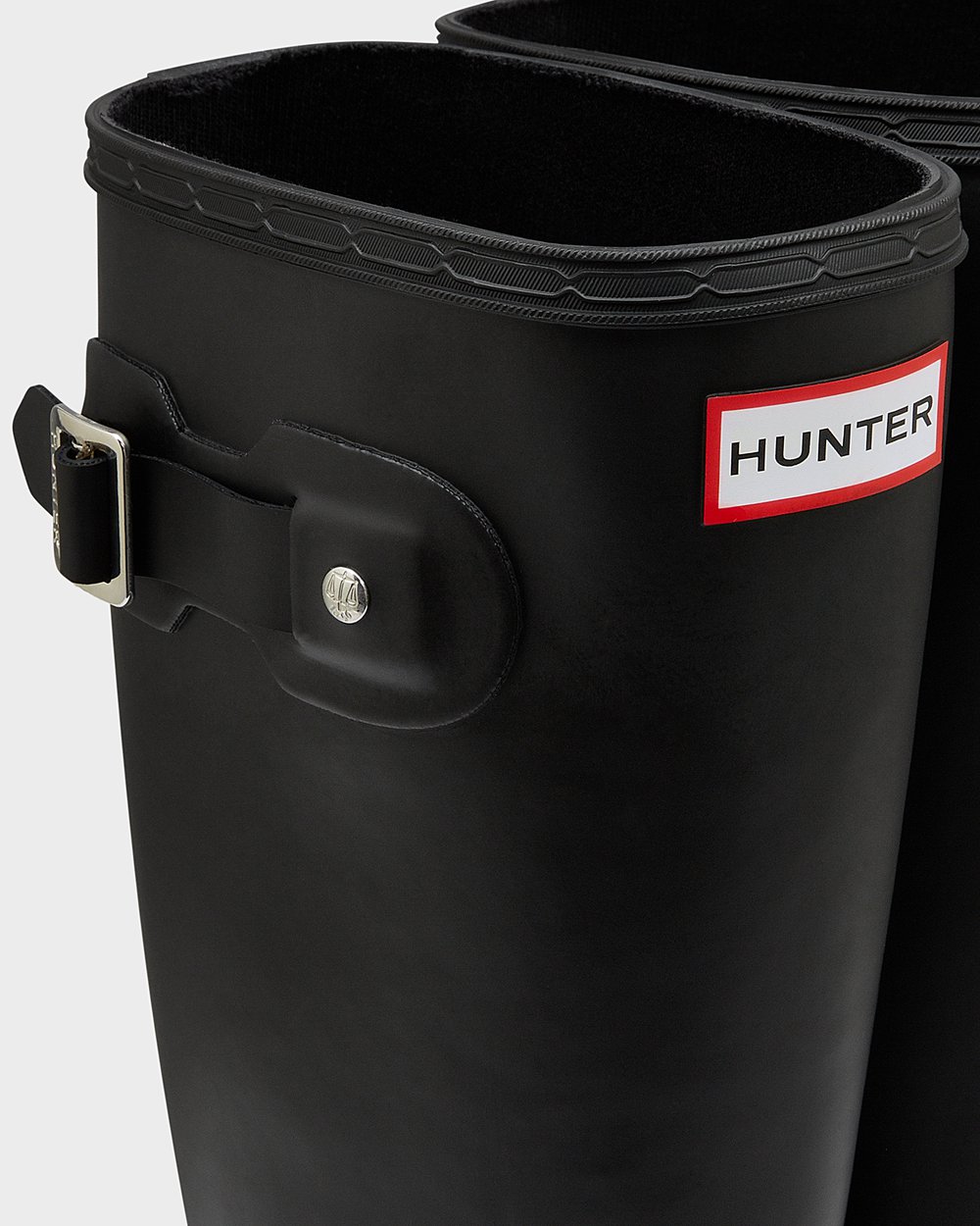 Hunter Original Tour Foldable Tall Rain Boots - For Sale Cheap Womens Black - OKEXAW861